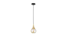 Lampa wisząca nowoczesna 1xE27 LACRIMA HONEY/GOLD