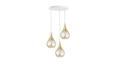 Lampa wisząca 3x E27 LACRIMA WHITE