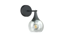 Kinkiet nowoczesny 1xE27 STAR CLEAR BLACK