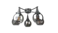 Lampa sufitowa 5xE27 STAR SMOKY BLACK