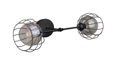 Kinkiet loftowy nowoczesny 2xE27 SOLO BLACK