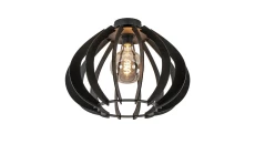 Lampa sufitowa drewno 1xE27 NORA BLACK