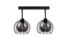 Lampa sufitowa nowoczesna loftowa 2xE27 SOLO BLACK