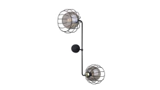 Kinkiet loftowy nowoczesny 2xE27 SOLO BLACK/GOLD