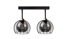Lampa sufitowa nowoczesna loftowa 2xE27 SOLO BLACK/GOLD