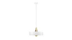 Lampa wisząca nowoczesna 1xE27 EOS WHITE/GOLD