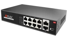Switch PoE Eiflex EI-H1108PLL 8xPoE 10xFE 2xUplink niezarządzalny, 10/100Mb/s, 120W
