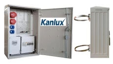 Rozdzielnica elektryczna budowlana na słup (2x2P+Z, 1x16A/5P, 1x32A/5P) RB40x60-K40-00112W-SL-KANLUX