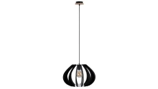 Lampa wisząca nowoczesna drewno 1xE27 NORA BLACK