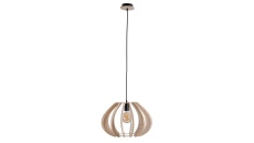 Lampa wisząca nowoczesna drewno 1xE27 NORA NATURAL