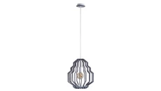 Lampa wisząca nowoczesna drewno 1xE27 RUFO GREY