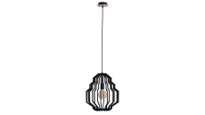Lampa wisząca nowoczesna drewno 1xE27 RUFO BLACK