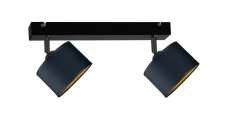 Spot nowoczesny abażur 2xE27 FLOW BLACK