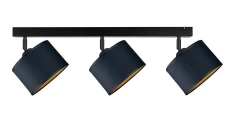 Spot nowoczesny abażur 3xE27 FLOW BLACK