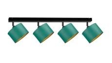 Spot nowoczesny abażur 4xE27 FLOW GREEN