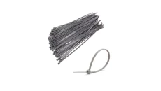 Opaska taśma trytytka zaciskowa kablowa 100x2,5mm, szara, 25szt / 38263