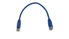 Kabel patchcord UTP5 0,25m niebieski