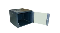 Szafa 19i039/br wisząca ZETA 9U 600x600 RAL9004 szkłod
