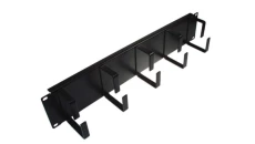 Organizator kabli 2U 5 uchwytów metal czarny-