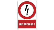 ZNAK - HC007 Nie dotykać 10 x 15 cm PN - Płyta 1mm