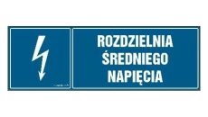 ZNAK - HH043 Rozdzielnia średniego napięcia 45 x 15 cm FN - Folia samoprzylepna