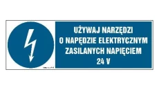 ZNAK - HF015 Wyłącz przed zdjęciem ochrony wirujących części 45 x 15 cm PN - Płyta 1mm