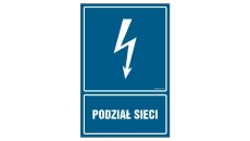 ZNAK - HG002 Podział sieci - arkusz 9 naklejek 5 x 7,5 cm FN - Folia samoprzylepna