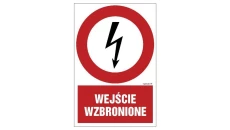 ZNAK - HC004 Wejście wzbronione 50 x 75 cm PN - Płyta 1mm