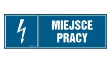 ZNAK - HH001 Miejsce pracy 45 x 15 cm FN - Folia samoprzylepna