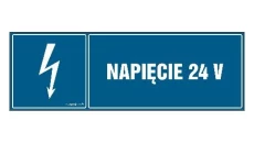 ZNAK - HH007 Napięcie 24V 45 x 15 cm FN - Folia samoprzylepna