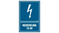 ZNAK - HG039 Rozdzielnia 15 kV 7,5 x 10 cm PN - Płyta 1mm