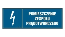 ZNAK - HH048 Pomieszczenie zespołu prądotwórczego 45 x 15 cm FN - Folia samoprzylepna