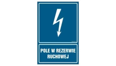 ZNAK - HG044 Pole w rezerwie ruchowej 20 x 30 cm PN - Płyta 1mm
