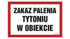 ZNAK - NC010 Palenie zabronione - zakaz używania otwartego ognia 75 x 50 cm PN - Płyta 1mm