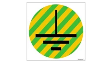 ZNAK - HJ002 Wskaźnik uziemienia 25 x 25 cm PN - Płyta 1mm