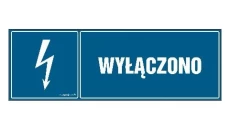ZNAK - HH005 Wyłączono 30 x 10 cm PN - Płyta 1mm