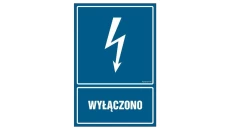 ZNAK - HG005 Wyłączono 35 x 52,5 cm PN - Płyta 1mm