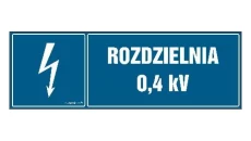ZNAK - HI006 Rozdzielnia 0.4 kV 30 x 10 cm PN - Płyta 1mm