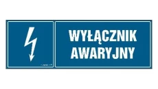 ZNAK - HH032 Wyłącznik awaryjny 20 x 6,7 cm FN - Folia samoprzylepna