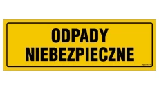 ZNAK - NC054 Odpady niebezpieczne 75 x 25 cm FN - Folia samoprzylepna