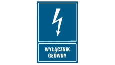 ZNAK - HG012 Wyłącznik główny 20 x 30 cm PN - Płyta 1mm