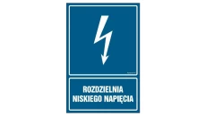 ZNAK - HG033 Rozdzielnia niskiego napięcia 15 x 22,5 cm PN - Płyta 1mm