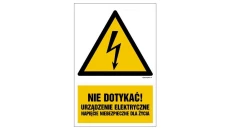 ZNAK - HA024 Nie dotykać 35 x 52,5 cm FN - Folia samoprzylepna