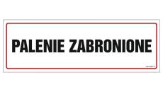 ZNAK - NC014 Palenie zabronione 75 x 25 cm PN - Płyta 1mm