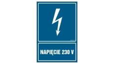 ZNAK - HG008 Napięcie 230 V 25 x 37,5 cm PN - Płyta 1mm