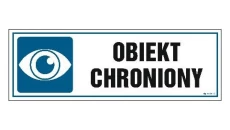 ZNAK - NC022 Obiekt chroniony 30 x 10 cm FN - Folia samoprzylepna