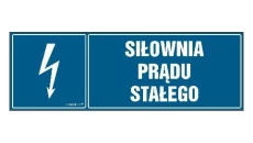 ZNAK - HH049 Siłownia prądu stałego 30 x 10 cm FN - Folia samoprzylepna