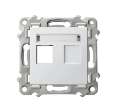 SZAFIR Obudowa gniazda pojedynczego typu Keystone prosta biały GPK-1Z/p/00