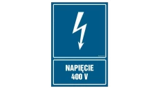 ZNAK - HG059 Napięcie 400 V 15 x 22,5 cm PN - Płyta 1mm