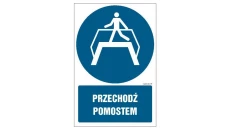 ZNAK - GL023 Kierunek przejścia w prawo 50 x 75 cm PN - Płyta 1mm